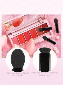 100支/50支/5支装多功能化妆刷，一次性化妆刷，眼影刷，眉刷，美甲刷，美甲晕染刷，美容工具，美甲工具 - 黑色 - 查看 5