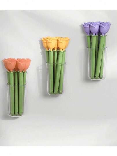 1/5pcs Tulip Shaped Food Storage Bags With Container - Moisture Proof For Snacks And Kitchen Organization