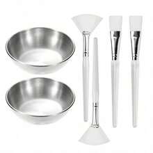 2/3/6/12/18pcs Esthetician Facial Care Spa Set, Includes Face Mask Mixing Bowls, Fan Brushes, Flat Brushes, Women Skincare Cosmetic Tools, Travel Friendly Facial Care Mixing Kit, Available In Gold, Silver, Rose Gold - A - View 20