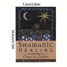 1套【萨满疗愈神谕卡】英文版神谕卡套装 - 灵性占卜卡套装，适用于神谕卡牌游戏、萨满仪式卡牌游戏，共44张疗愈神谕卡 - 彩色 - 查看 2
