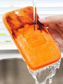 1pc Dishwashing Sponge, Kitchen Pot Cleaning Magic Sponge Block, Thickened Double-Sided Non-Stick Oil Stain Dishcloth - Multicolor - View 8