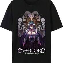 Japanese Anime Cotton Short Sleeve T-Shirt,Overlord Ainz Ooal Gown Anime Shirt3 Anime Shirt Graphic Tee Gifts For Men Shirts Graphic Funy T Shirt. - Black - View 1