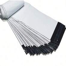 10/20/30/40/50个装耐用白色快递袋 - 加厚、防水、防撕裂塑料邮寄袋，密封牢固，适用于服装包装和小企业运输 - 白色 - 查看 38