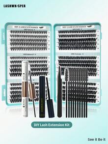 DIY Eyelash Extension At Home DIY Lash Extension Kit Cluster Lashes Glue Waterproof Lash Bond And Seal Long Lasting Individual Lash Clusters Adhesive Sealant Makeup Tool - Multicolor - View 15