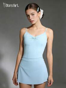 DonsGirl 1 件女士提臀 A 字形芭蕾舞裙 - 淺藍色 - 查看 7