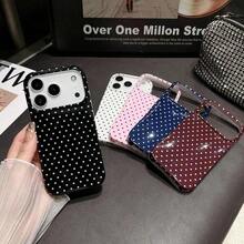 DJmltech For IPhone 17 Pro Case Polka Dot Phone Cases Aesthetic Design Women Girly Retro  Simple Slim Thin Flexible Shockproof Protective Cover Navy Blue - 款式1(1pc) - 查看 6