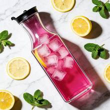 2026 Must-Have! 1500ml (50 Oz) Transparent Plastic Cold Water Pitcher, Round Lid Design, Leak-Proof And Keeps Fresh. Ideal For Juices, Milk, Beverages, A Kitchen & Dining Treasure Combining Aesthetics And Practicality! - Multicolor - View 13