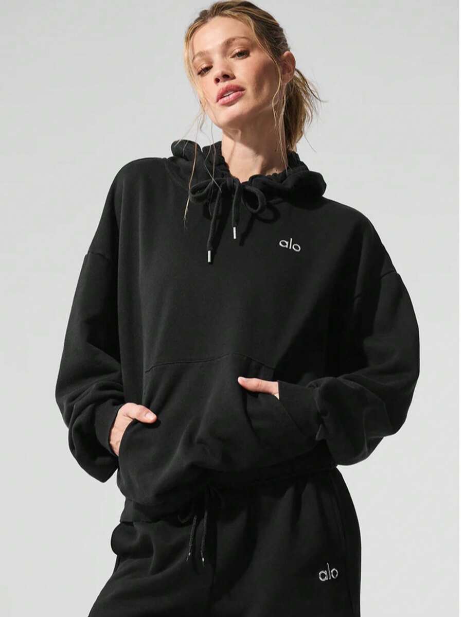 Alo Yoga Accolade Hoodie (Unisex) - màu đen - Xem 1