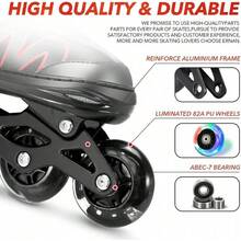 Patines En Línea Para Niños Con Rueda Iluminada - Rojo - Ver 4