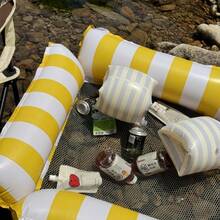 充气游泳圈、漂浮床、躺椅、水上漂浮装置、沙滩水上游乐设备 - 藍色-1PC - 查看 7