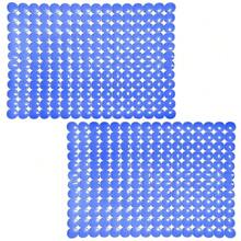 Pack Kitchen Sink Mat Plastic Protect Mat PVC -Friendly Kitchen Adjustable Stainless Steel/Porcelain Dish Drying Pad Protector For Bottom Of Sink, 15 X 11 Inches (Blue) - Blue - View 1