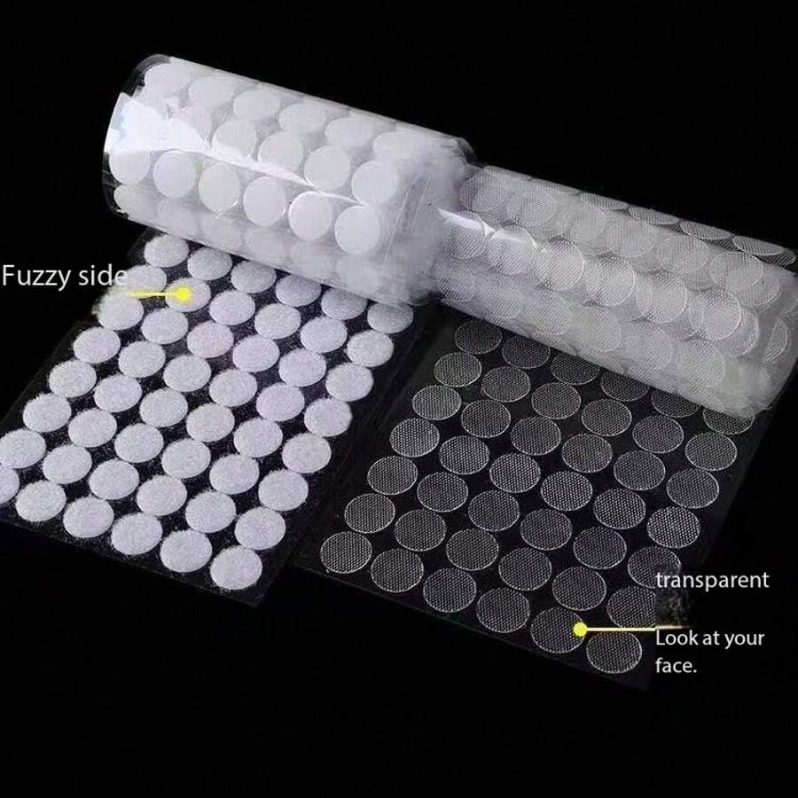 200 chiếc (100 cặp) đồng xu nylon tròn tự dính với băng keo chống thấm nước, thích hợp làm quà tặng Halloween, Lễ Tạ ơn, Giáng sinh và Lễ Phục sinh. - Nhiều màu - Xem 1