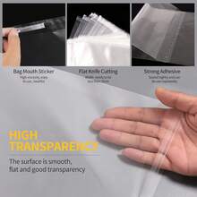 Cellophane Bags 7 * 10cm, Clear Self-Adhesive Bags 100 Packs, Self Sealing Display Bags For Cookies, Cards, Envelopes, Pictures - Multicolor - View 4