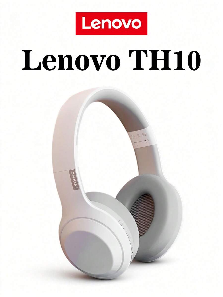 Lenovo TH10 新款真无线蓝牙耳机,低延迟,长续航,游戏耳机,舒适透气运动耳机 - 白色 - 查看 1