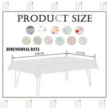 Plastic Tablecloth 137*180cm Waterproof Leaves PVC Table Cloth Wipeable Rectangular Summer Cover Wipe Clean Oil Cloth Outdoor Indoor Tablecloth For Party Picnic  Dfe - Green Leaf Pattern - View 2