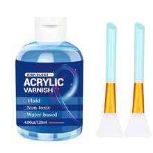 120毫升丙烯酸清漆 4.06盎司/高光和哑光效果，透明，流动性，水性，艺术和工艺品密封剂 - XF-096 - 查看 7