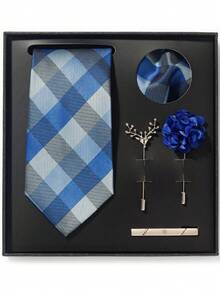 Set de regalo de corbata premium para hombres con 5 piezas, adecuado para regalar en varias ocasiones importantes y para usar en eventos formales, accesorios, festival - colores mezclados - Ver 8