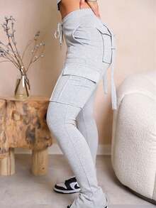 Pantaloni da donna - Grigio - Visualizzare 3