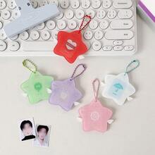 1pc Wing Star ID Card Holder, Fangirl Photo Frame Pendant For Bag - Star Wing Card Holder - View 4