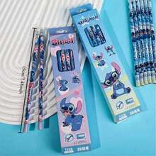 12Pcs Stitch Pencil Kawaii Cartoon Lilo & Stitch Good-Looking Boxed Pencil Office School Supplies Painting Tools Present - A - View 9