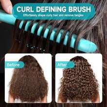 Curl Defining Brush 2025 Upgrade Curl Hair Brush Gifts For Women And Men – Shape, Volume Brush And Detangle Curly Hair Styling With Reduced Pulling Blue - Hồng - Xem 3