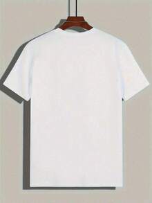 1Pcs Streetwear Cubs Logo Men's Sports T Shirt Casual Loose Fit 100% Cotton Tee Vintage Graphic Digital Printed T Shirt For Summer Fitness Outdoor Fashion Styling Print Y2K Crew Neck T Shirt For Women, Holiday, Vacation, Spring, Festival,Graphic Tees,Vintage T Shirts,Free Shipping,100% Cotton - 白色 - 查看 2