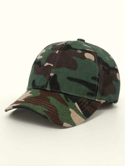 1 pieza Gorra de béisbol de camuflaje de moda unisex, con protección solar y UV, adecuada para viajes al aire libre, deportes y uso diario