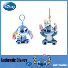 Disney 官方史迪奇毛绒挂件，史迪奇毛绒玩偶，生日礼物，纪念品，背包装饰，卧室装饰，适合亲子互动玩偶礼物 - 藏蓝色 - 查看 4