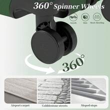 YSTYLE 4-Piece Suitcase (12/20/24/28 Inches), The Perfect Travel Companion! Scratch-Resistant, Beautiful, And Elegant. Lightweight And Easy To Carry With Swivel Wheels. - Green - View 4