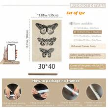 1幅帆布墙面艺术装饰画，乡村风格画廊墙面装饰，适用于儿童房、幼儿园、男孩房、女孩卧室，复古动物图案带框装饰画 - 彩色 - 查看 47