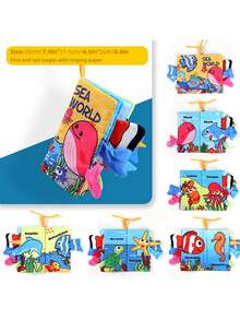 1pc Chewable 6-Page Early Education Cloth Book, Newborn Baby Handbook, Montessori Themed Crinkle Paper, Easter Parent-Child Interactive Gift - Multicolor - View 19