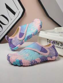 Giày lội nước và giày đi dưới nước cho trẻ em, chất liệu lưới thoáng khí, nhanh khô, chống trơn trượt, có khóa dán. - Màu tím - Xem 2