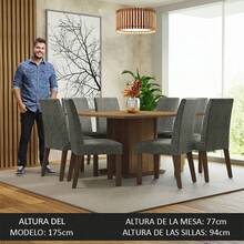MADESA Dining Table & Chair Sets - Brown and Grey - View 7