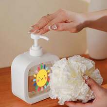 1 bình đựng xà phòng dễ thương với thiết kế mặt trời cười và cá cầu vồng, thích hợp cho phòng tắm, nhà bếp, phụ kiện bồn rửa, đựng nước rửa chén, xà phòng, nước rửa tay, sữa tắm, chai đựng sữa dưỡng thể sáng tạo. - Mặt trời hoạt hình - Xem 2