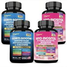 Soothe & Smooth Bundle - Zoyava Cortisol And Myo-Inositol All-In-One Supplement - Multivitamin Combo With Extra Strength Ingredients - MADE IN USA - 2set - View 7