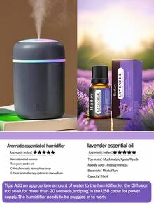 3.07 * 3.07 * 4.69 Inch 300ml Desktop Ultrasonic Cool Mist Humidifier With Aroma Diffuser, Quiet Operation, Dual Mist Modes, Auto Shut-Off, Suitable For Bedroom, Nursery, Office, Home, Grey/White/Pink - Multicolor - View 14