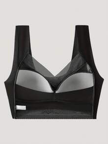 1pc Women Lace Bra, Seamless Wireless Padded Bra, Backless Tube Top Bra, Sexy Lingerie - Black - View 8