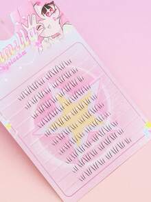 Ayrmilla 80 Clusters Natural Lengthening Bottom False Eyelashes, Soft Light‑Weight Individual Cluster Lower Lashes, Reusable Segment Eyelash For Daily Look Anime Cosplay Party Makeup For Beginners Women Girls - C - View 4
