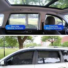 Magnetic Car Window Sunshade - Heavy Duty Mesh Front/Rear Coverage, Easy Install/Remove, Fits All Cars, Trucks, SUVs - Heat Blocking & Glare Protection - One Size Fits All - View 8