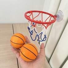 Tragbarer Mini-Basketball-Korb, ohne Bohren erforderlich, Saugnapf-Basis - Innen-/Außen-Basketball-Ständer, geeignet für Reisen, Gartenspiel - Mini-Basketball-System - Orange - Übersicht 10