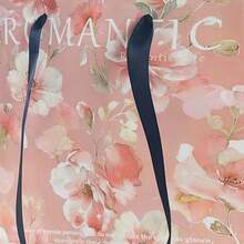 Oil Painting Handbag, Square Flower Bouquet Wrapping Hug Bag, Multi-Functional Large Capacity Handbag, Gift Packaging Bag, Wedding, Party, Holiday Gift Bag Packaging - Multicolor - View 12