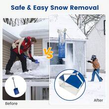 COSTWAY 6M Aluminum Snow Roof Rake Snow Removal Tool Adjustable Widened Head Design, Blue - A - 查看 8