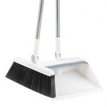 Broom And Dustpan Set, Rotatable Broom For Easy Cleaning Of Different Scenes, Free Garbage Bag Included - Bộ chổi và túi đựng rác màu trắng - Xem 3