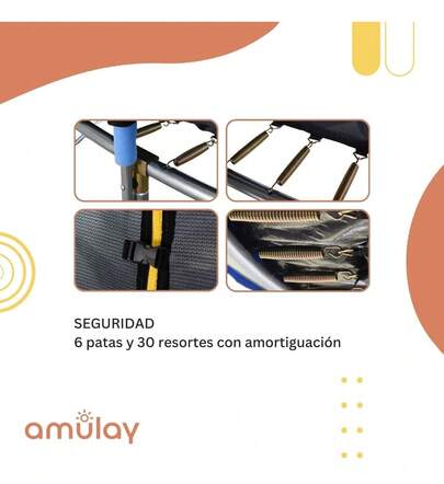 ¡RecomendadoTrampolin Brincolin Infantil Red De  1.40mts Niños Lona de salto Negro Cobertor de resortes Negro¡Top de Temporada