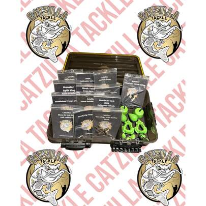 Catzilla Catfish Rig Making Kit With Tackle Box