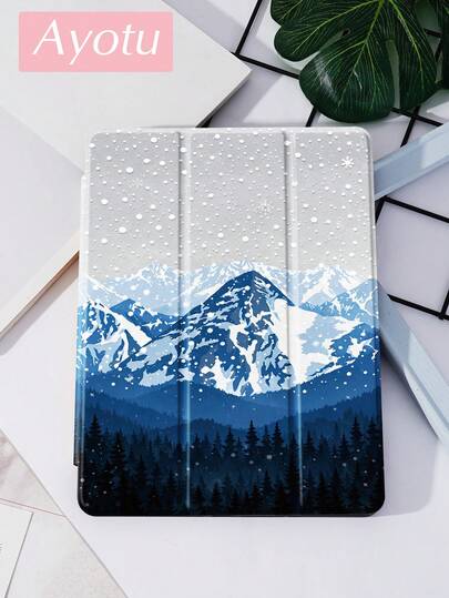 Ayotu The Snow Mountain Patterned Tablet Case And Kindle E-Book Case Are Compatible With 10th Generation, 11/Air 4th/Air 7th/9.7 Inches, Kindle (11th Generation -2024 Version) (6 Inches) Kindle Paperwhite 12th Gen 2024, Making It A Stylish And Simple Holiday Gift.