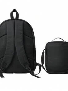 Parallel Universe Red Logo   Brave Miles Morales  Black Printed Backpack 2 Piece Set For School And Commute 15 Inch Laptop Thermal Lunch Bag Unisex Best Teen Gift, - màu đen - Xem 5