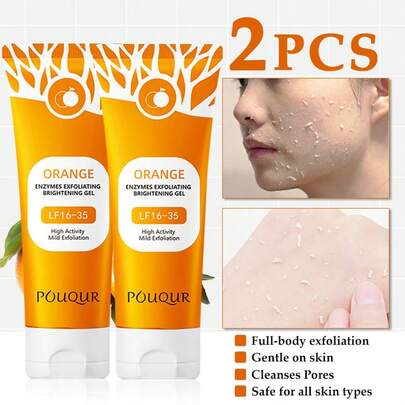 深层清洁去角质凝胶，蕴含橙酵素，持久保湿，清洁毛孔，适用于面部和身体，适合所有肤质，是理想的情人节礼物。1瓶装，3.5液体盎司（约100毫升），适合日常使用和约会派对。