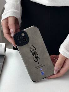 Custodia per telefono con motivo di protezione spirituale, cover protettiva morbida in TPU  grigio, design di protezione della lente da 1 dollaro, stampata con simbolo Om, mano di Fatima e motivo dell'occhio del male, abbinata a "Che tutto il male sia lontano dalla mia vita", compatibile con iPhone - Grigio - Visualizzare 3