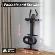 MERACH Ab Machine With Two PullCords, Adjustable Ab TrainerGym Equipment For CoreWorkout At Home, Foldable,Knee Support, AbdominalExercise Machine For Home,Core Training System - Black - View 8